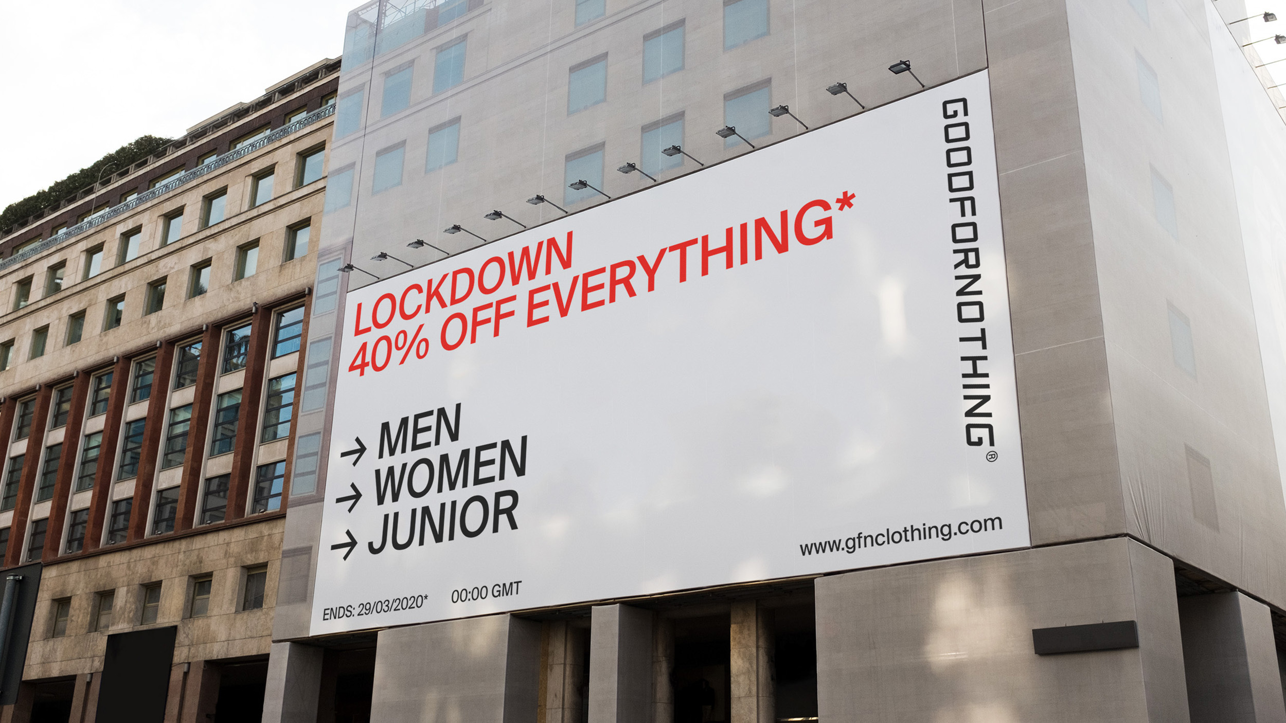 Good for Nothing Clothing Ltd. Lockdown 2020 Flash Sale Promotional Graphic