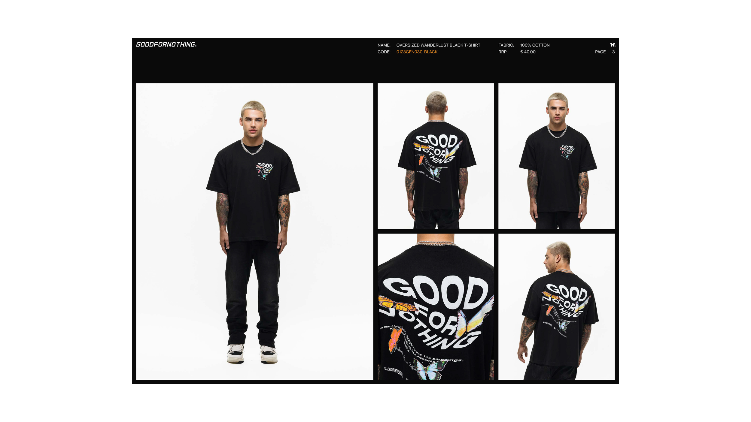 Good for Nothing Clothing Ltd. Look-book PDF for Summer Collection Launch / Layout / Grid Design / Branding / Graphic Design / Digital / Indesign