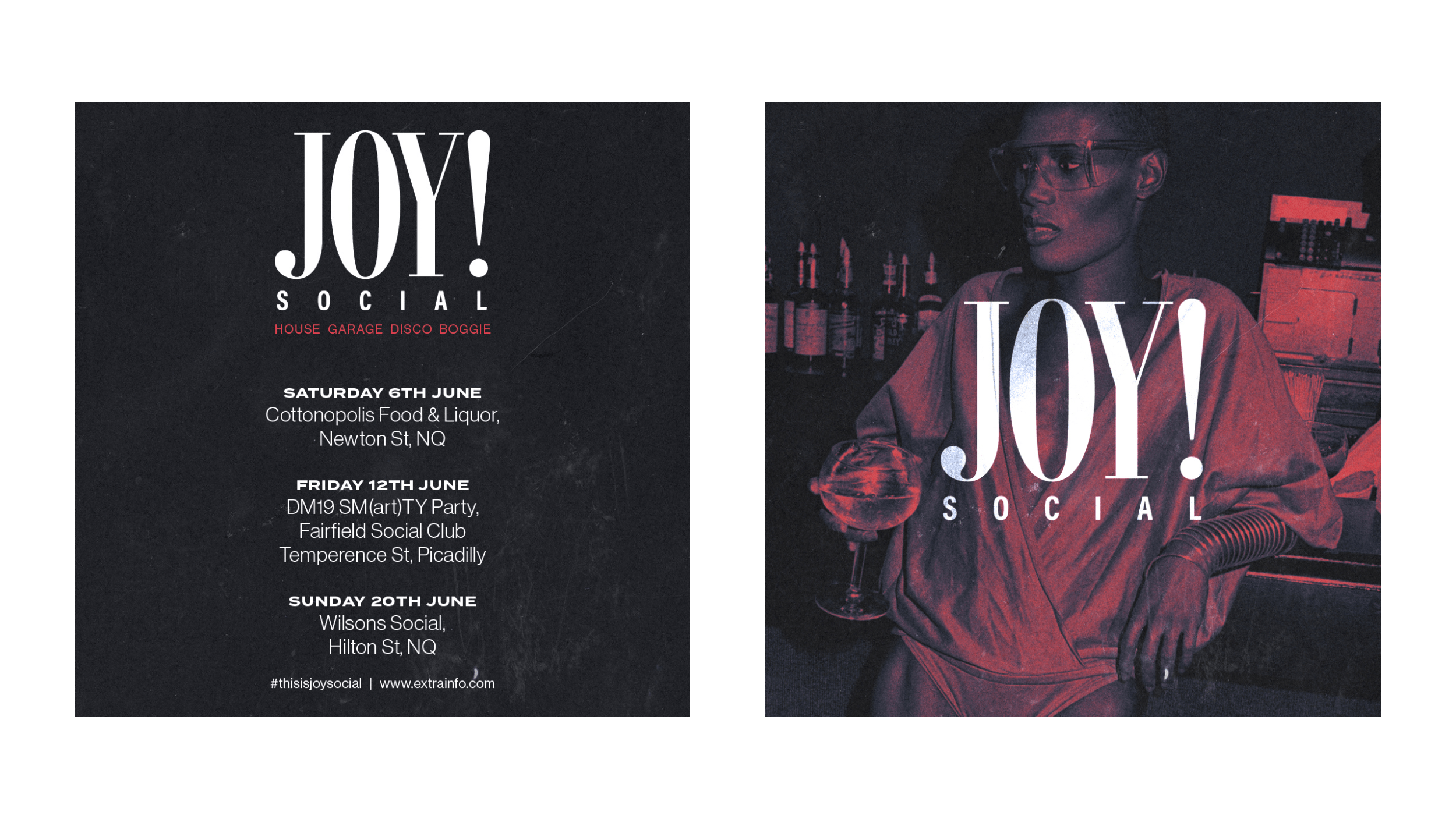 Joy Social Club Night / Pormotional Graphic / Facebook & Instagram Social Media