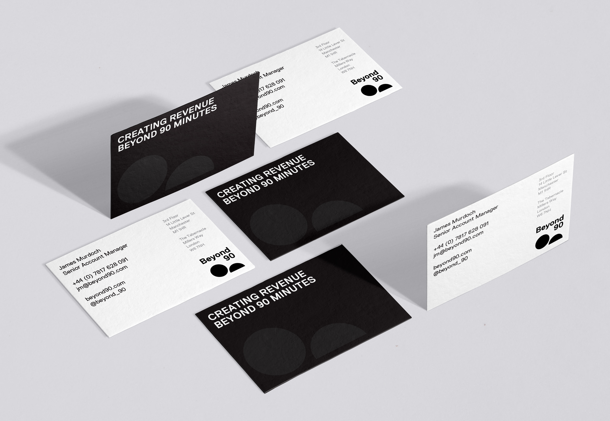 Beyon 90 Buissness Cards Hero Image / Branding / Print