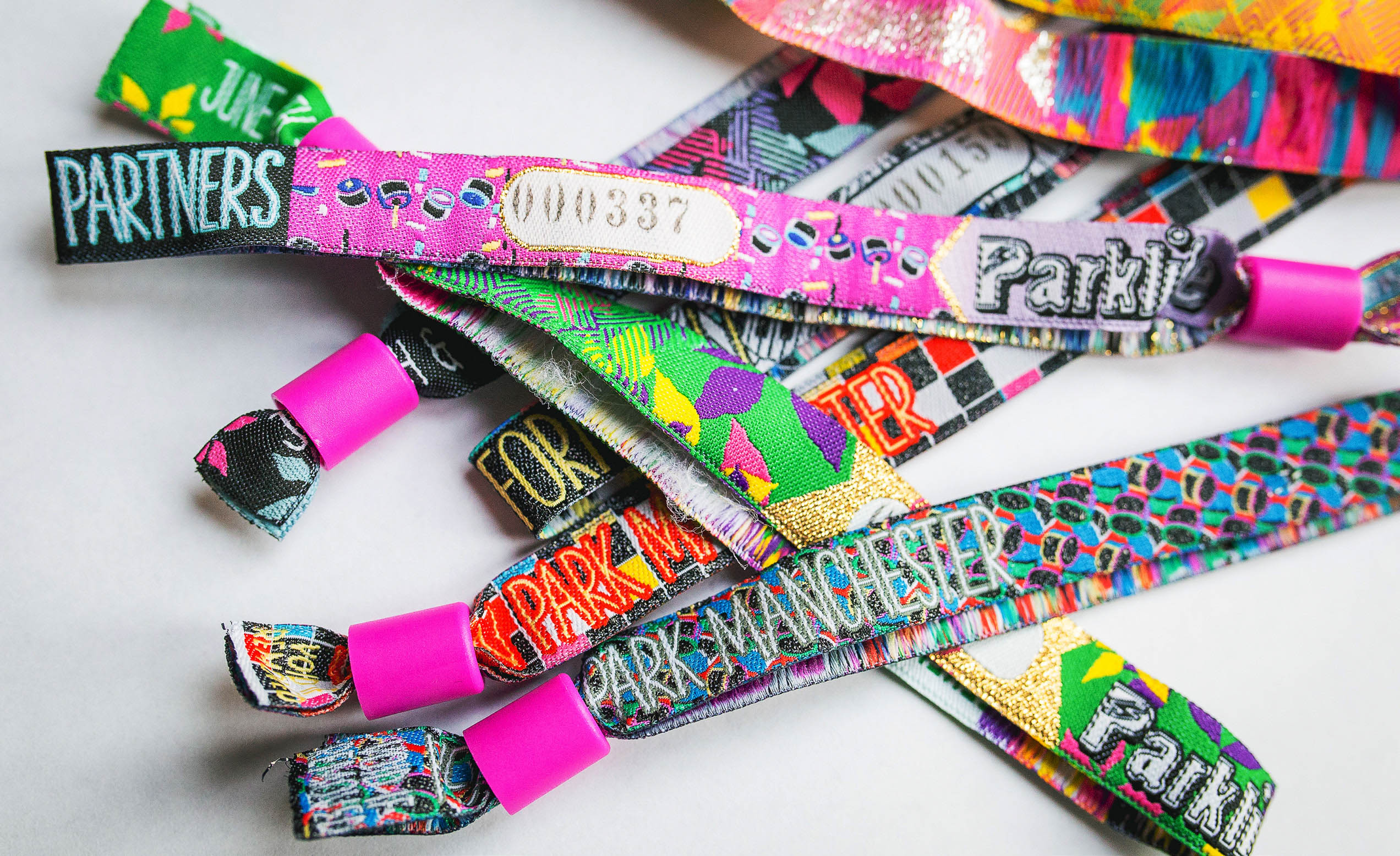 ParkLife 2015 Artist Wristbands - photo of all wristbands from the event