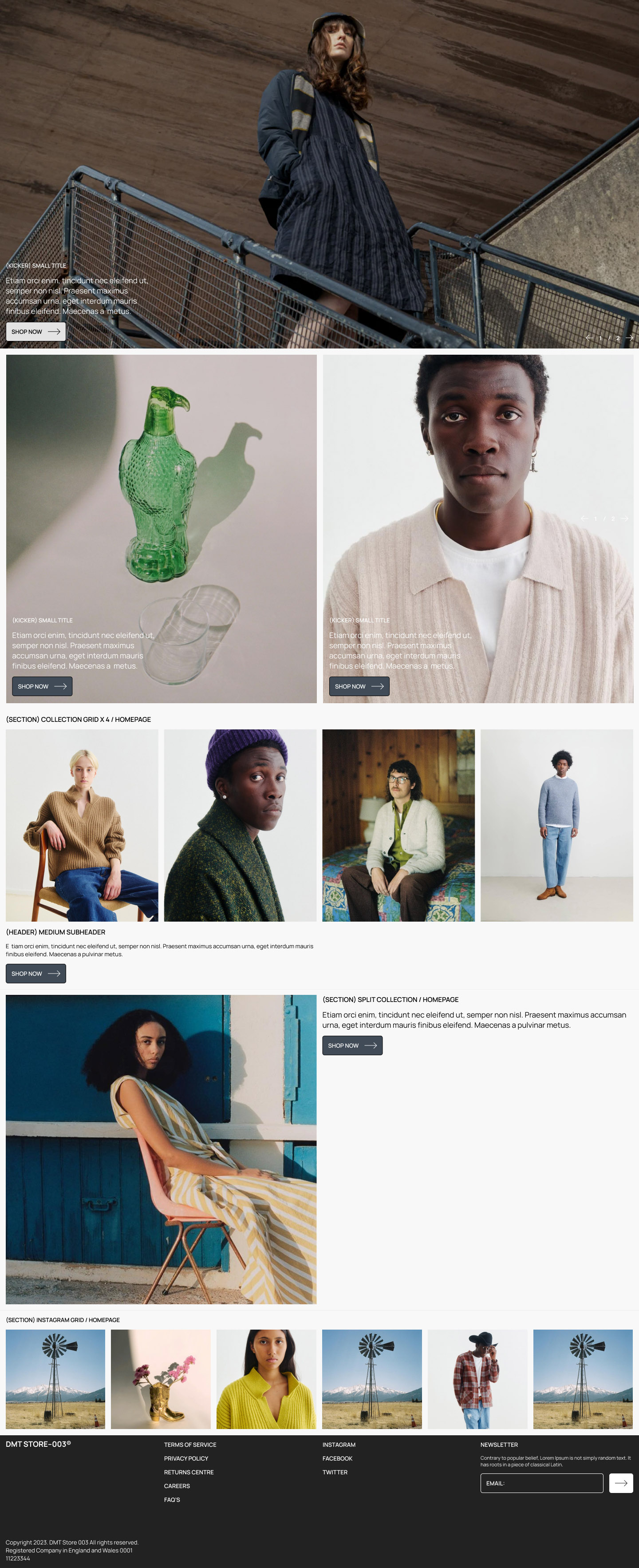Image of Shopify Store UI Design, Store 003  - Fast Fashion, in-house work for Digital Media Team / Desktop size / Web Design / Layout / Concept / Responsive Design