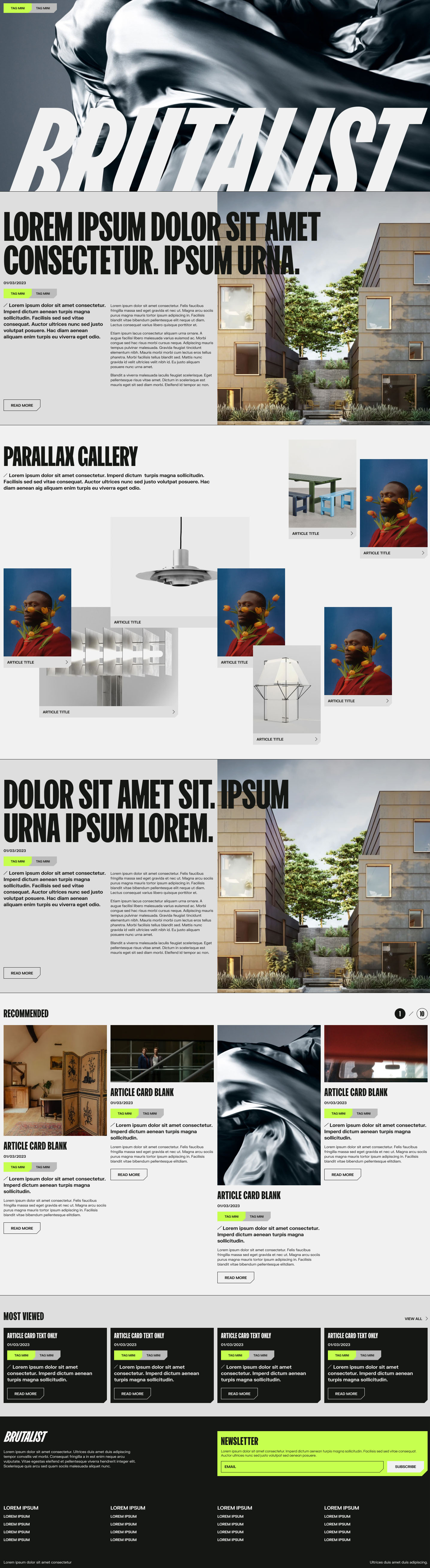 Image of Shopify Store UI Design, Editorial News / Blog, in-house work for Digital Media Team / Desktop size / Web Design / Layout / Concept / Responsive Design